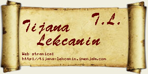 Tijana Lekčanin vizit kartica